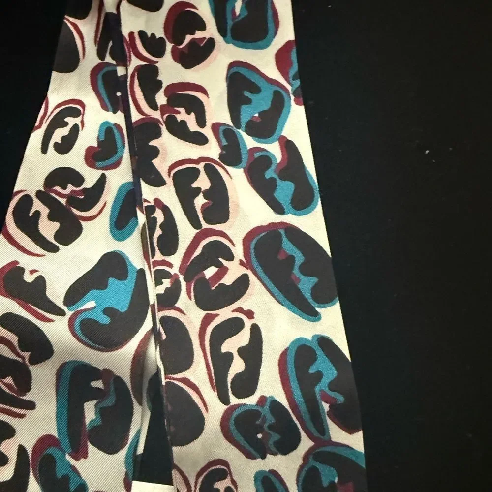 Brand new Fendi twirly Stylish Leopard  design ff all over